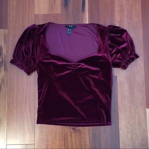 Velvet milkmaid top